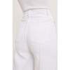 Hepburn Wide Leg High Rise Jeans, White Pintuck - Jeans - 5
