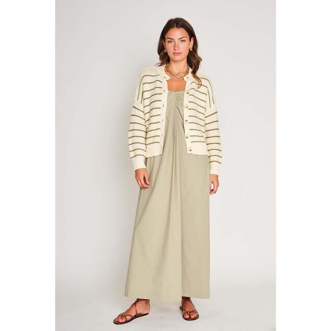 Amara Cardigan, Pistachio/Cream