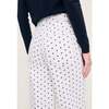 Hepburn Wide Leg High Rise Ankle, Marine Dots - Jeans - 7