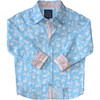 Bunnies in Blue Shirt in Long Sleeves - Button Downs - 1 - thumbnail