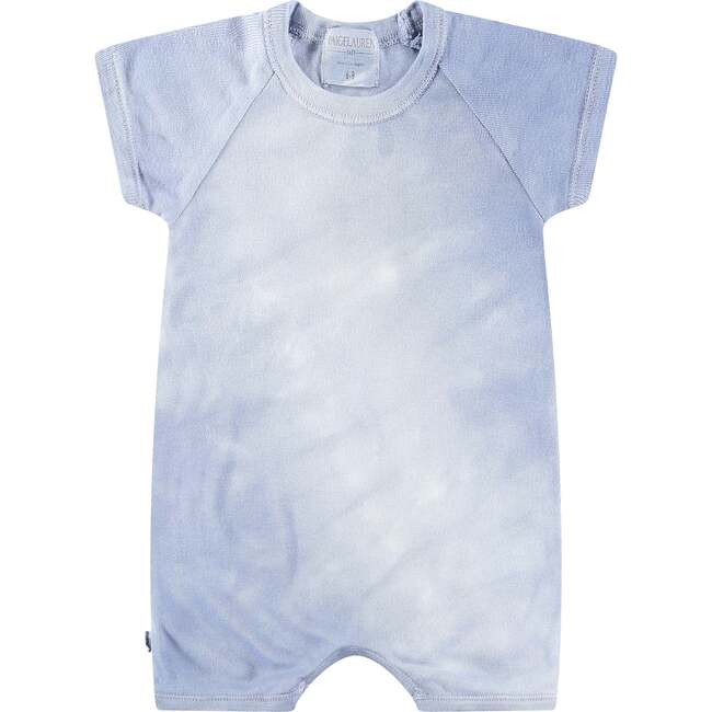 Eco Ribbed Shortall Onesie, Blue