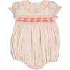 Capucine Stripe Sleeveless Smocked Romper, Pink - Rompers - 1 - thumbnail