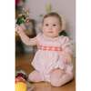 Capucine Stripe Sleeveless Smocked Romper, Pink - Rompers - 2
