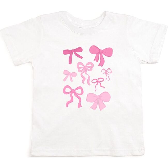 Coquette Bow Doodle Short Sleeve T-Shirt, White