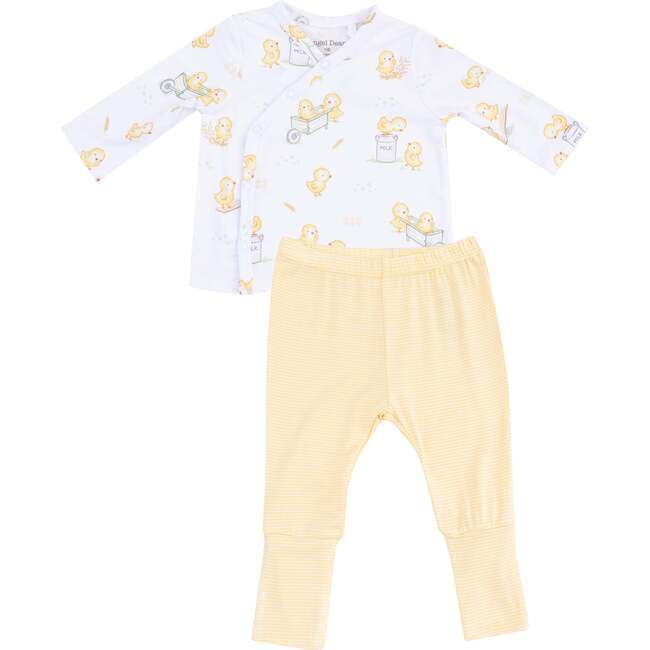 Take Me Home Set with  Roll Over Cuff Pant, Baby Chicks - Mixed Apparel Set - 1