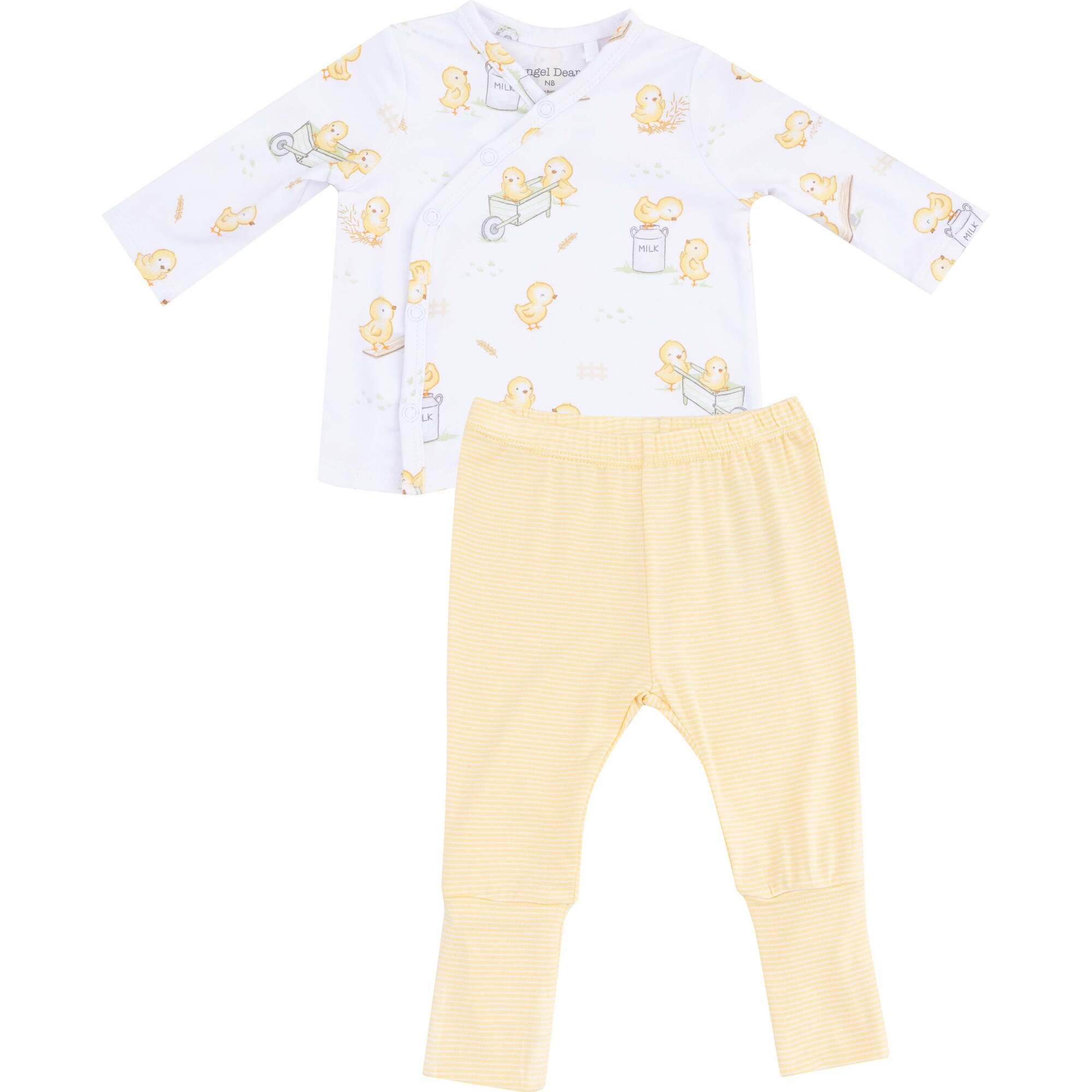 Take Me Home Set with  Roll Over Cuff Pant, Baby Chicks - Mixed Apparel Set - 1