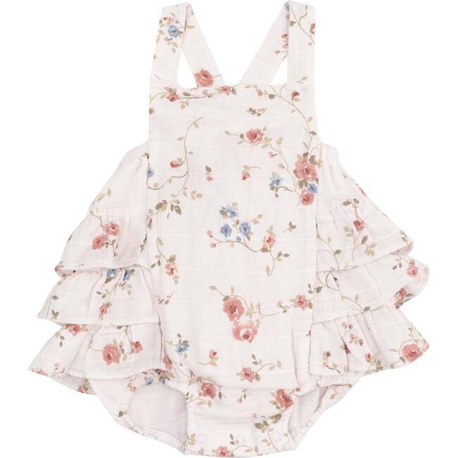 Ruffle Sunsuit, Climbing Roses - Rompers - 1