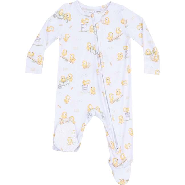 2 Way Zipper Footie, Baby Chicks