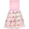 Margarita Embroidered Tulle And Satin Occasion Party Dress, Pink - Dresses - 1 - thumbnail