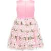 Margarita Embroidered Tulle And Satin Occasion Party Dress, Pink - Dresses - 2