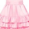 Arabella Frill Satin Girls Party Dress, Sugar Pink - Dresses - 4