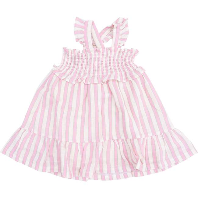 Smocked Ruffle Sundress, Candy Stripe - Dresses - 1