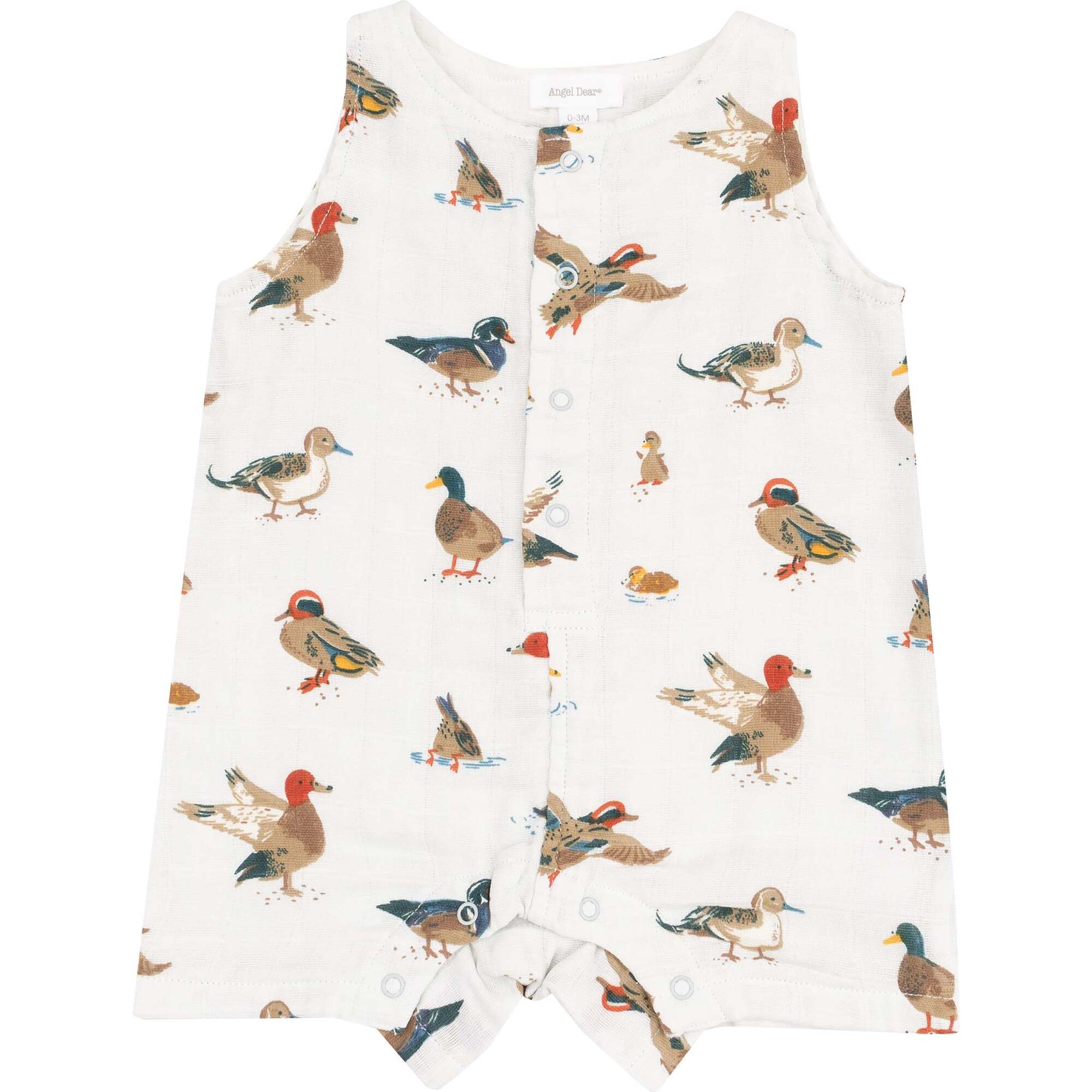 Sleeveless Shortie Romper, Ducks - Rompers - 1