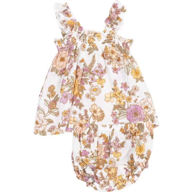 Ruffly Strap Top and Bloomer Set, Anna May Floral