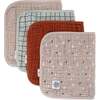 Muslin Burp Cloths (4 Pack), Pebble Set - Burp Cloths - 1 - thumbnail