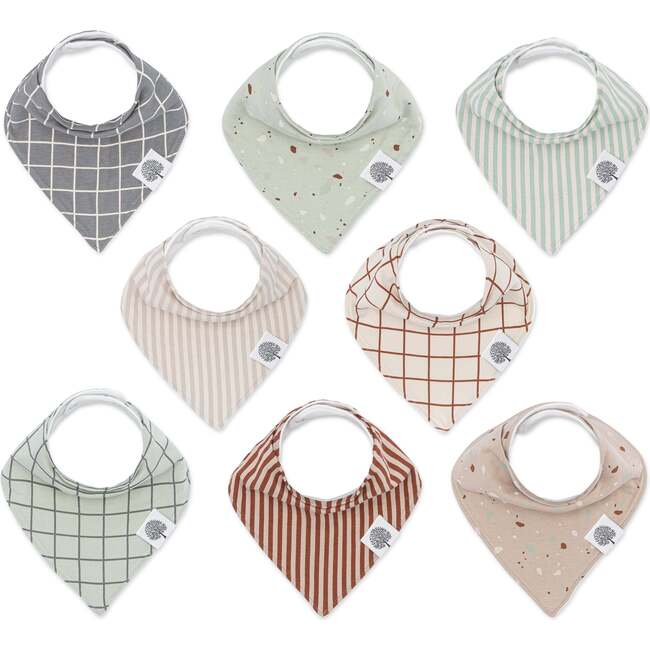 Bandana Bib Set (8 pack), Clay