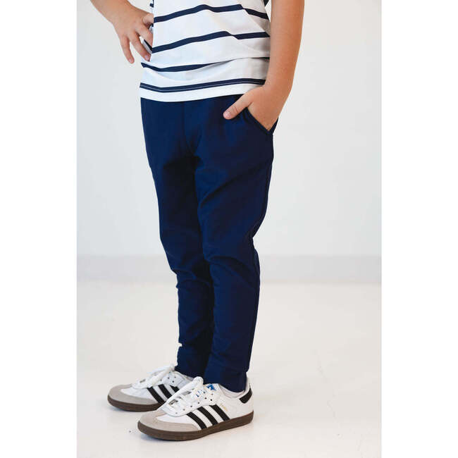 Boys Warm-Up Jogger Pant, Navy - Pants - 2