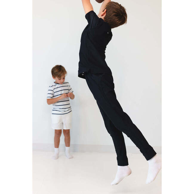 Boys Warm-Up Jogger Pant, Black - Pants - 4