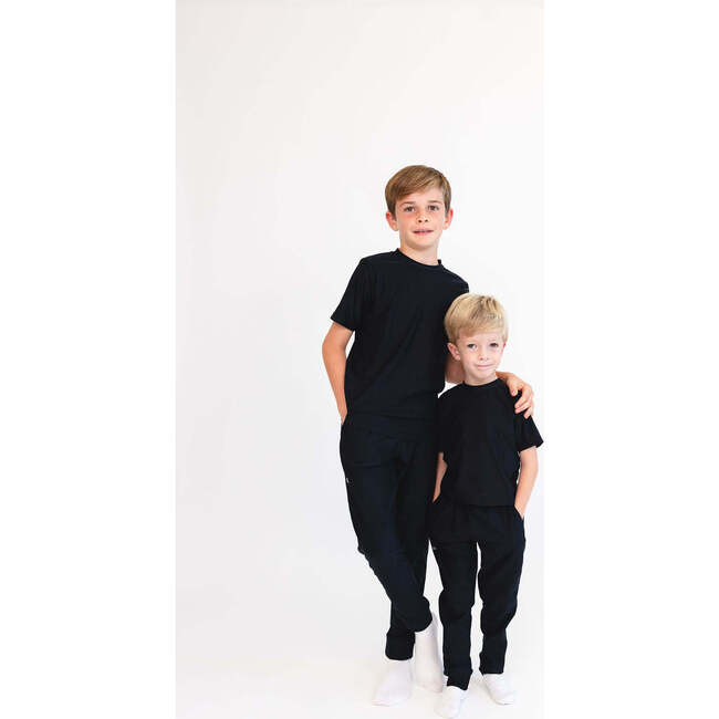 Boys Warm-Up Jogger Pant, Black - Pants - 6