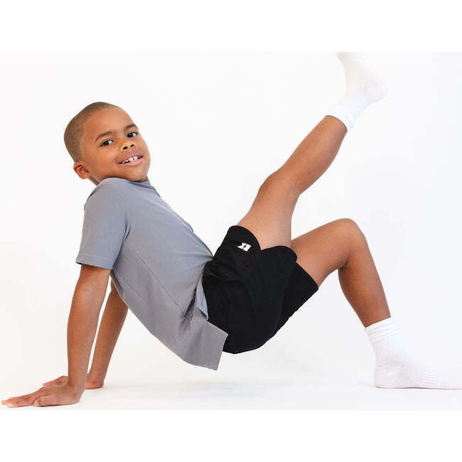 Boys Super Short Lined, Black - Shorts - 3