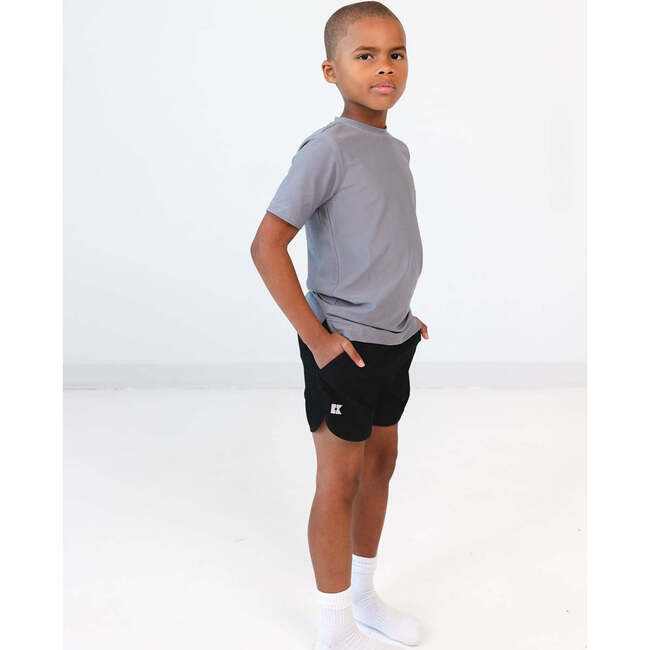 Boys Super Short Lined, Black - Shorts - 5