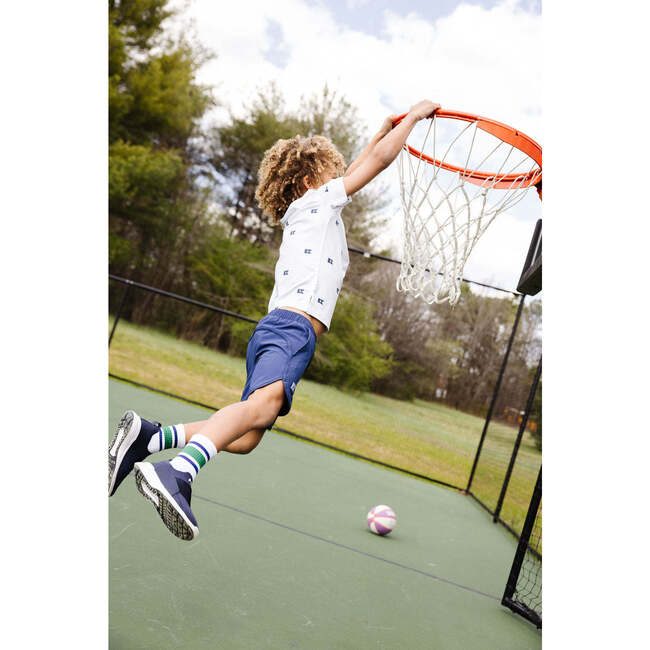 Boys Super Short Lined, Navy - Shorts - 4