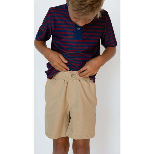 Boys Dress Short Lined, Khaki - Shorts - 2