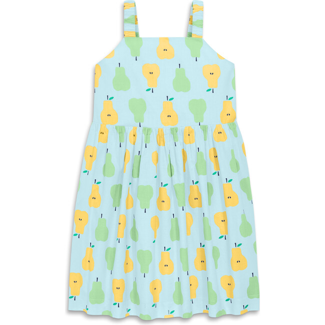 Kids Woven Tank Sundress In Cutout Pears, Saltwater Pears