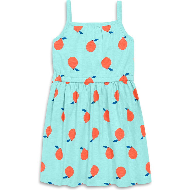 Kids Sundress In Citrus Burst, Mist Clementines