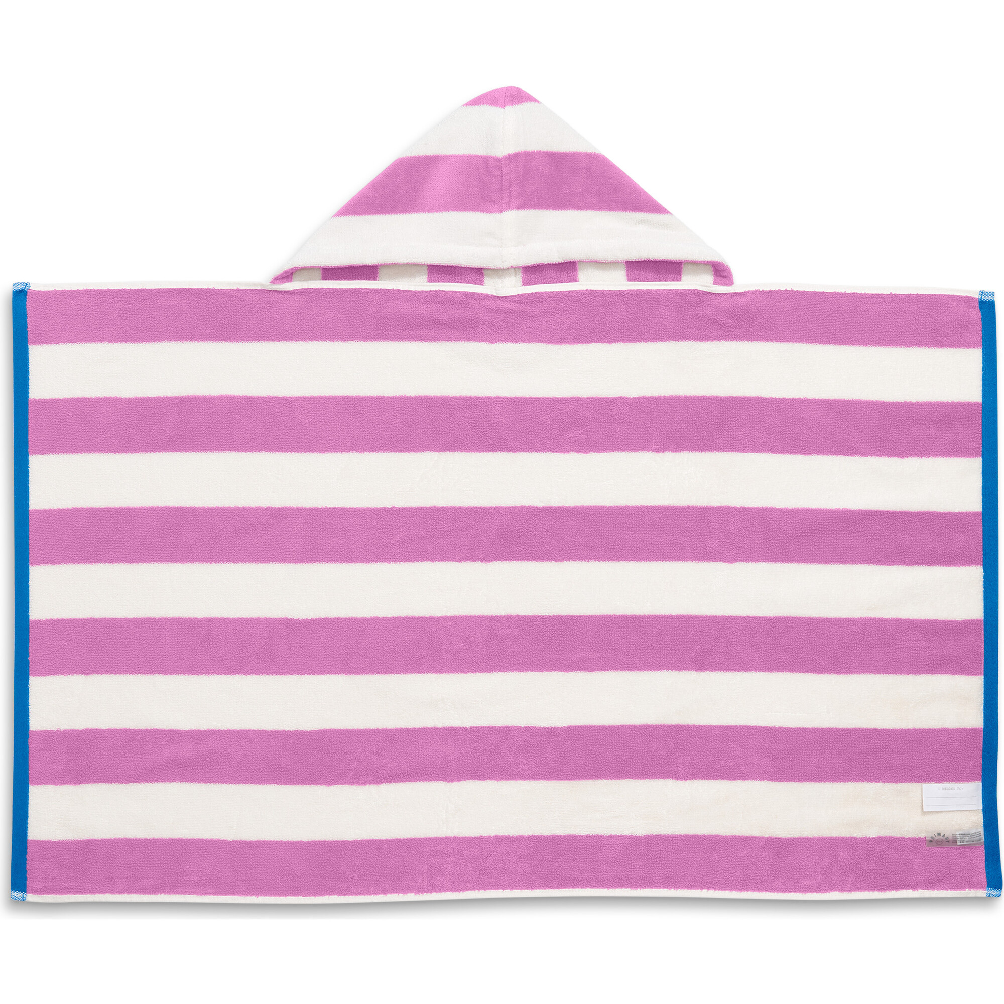 Kids Stripe Hoodie Towel, Lilac White Stripe - Towels - 1