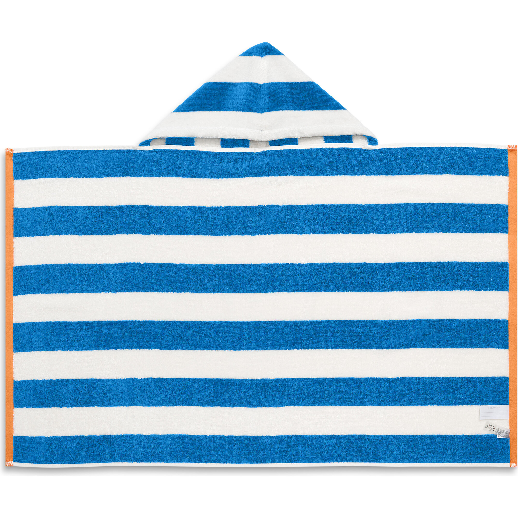 Kids Stripe Hoodie Towel, Blueberry White Stripe - Towels - 1