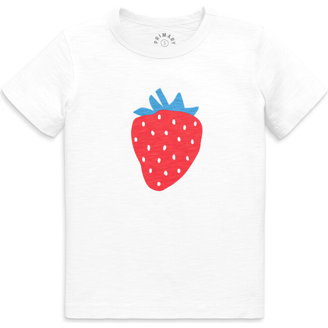 Kids Strawberry Tee, White