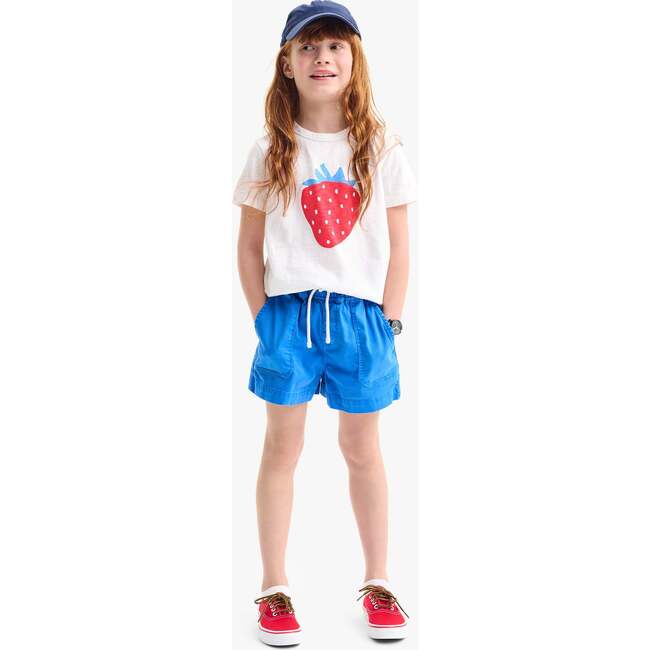 Kids Strawberry Tee, White - T-Shirts - 3