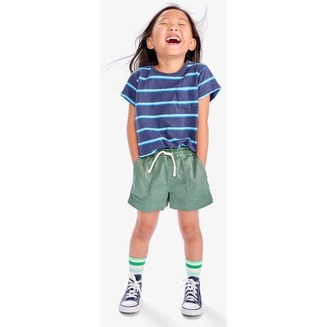 Kids Garment Dyed Stretch Chino Midi Short, Cactus - Shorts - 2