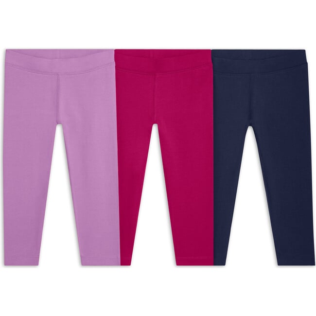 Kids Capri Legging 3-Pack, Lavender Mix