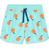 Kids Board Short In Citrus Burst, Mist Clementines - Swim Trunks - 1 - thumbnail