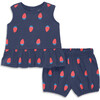 Baby Tank & Bubble Short Set In Strawberry Fields, Sunwashed Navy Strawberries - Mixed Apparel Set - 1 - thumbnail