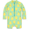 Baby One-Piece Rash Guard In Cutout Pears, Pear Mix - One Pieces - 1 - thumbnail