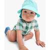 Baby Henley Picnic Shortie In Gingham, Guava Goldfish Gingham - Rompers - 2