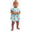 Baby Bubble Shortie In Citrus Burst, Mist Clementines - Rompers - 2