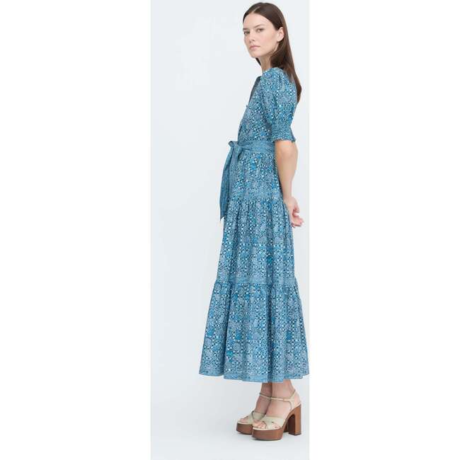 The Yara Dress, Navy Calico Trellis - Dresses - 3