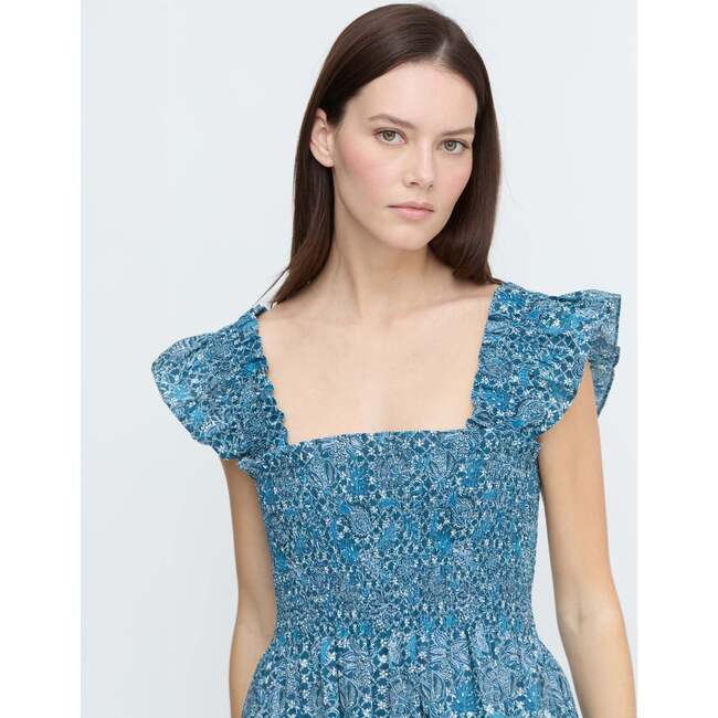 The Ellie Nap Dress, Navy Calico Trellis - Dresses - 3