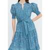 The Yara Dress, Navy Calico Trellis - Dresses - 4