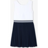 Girl Sleeveless Dress White/Navy - Dresses - 1 - thumbnail
