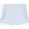 Girl Seersucker Shorts White/Blue - Shorts - 2