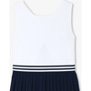 Girl Sleeveless Dress White/Navy - Dresses - 3