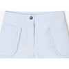 Girl Seersucker Shorts White/Blue - Shorts - 3
