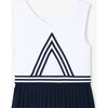 Girl Sleeveless Dress White/Navy - Dresses - 4