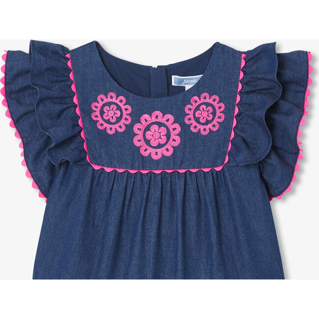 Girl Lightweight Denim Dress Denim Blue - Dresses - 3