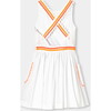 Girl Dress In Cotton Voile  White - Dresses - 2